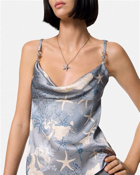 versace silk embroidery camisole.